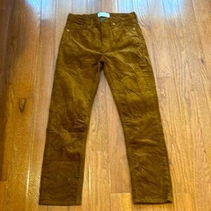 GAP VINTAGE SLIM HIGH RISE WOMEN CORDUROY PANTS IN CHOCOLATE BROWN SIZE 27